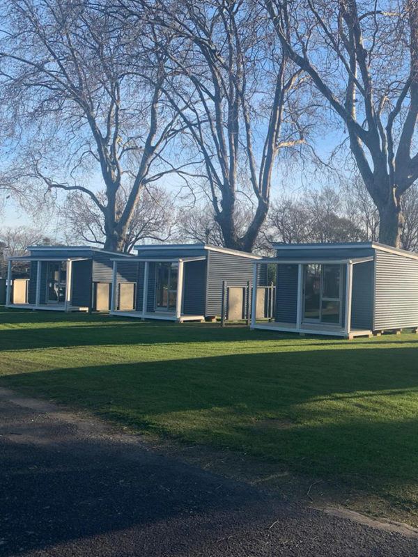 Large cabins in a row